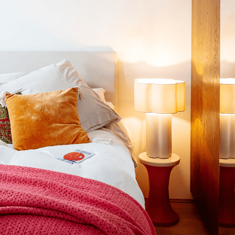Flower Table Lamp, H54cm, Opal