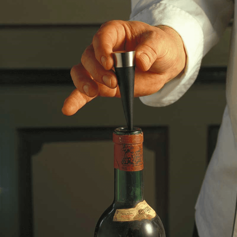 Wine Stopper, Black/Steel