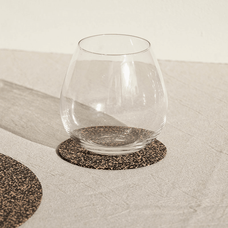 Dash Set of 4 Coasters, D9cm, Black