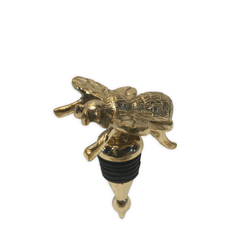 Bee Bottle Stop, H9 X W5 X D5cm, Brass