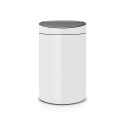 Image showing the Plastic bucket touch bin, 40 litre, White product.