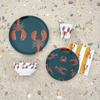 Image showing the Lobster Melamine side plate, Dia20.3cm product.