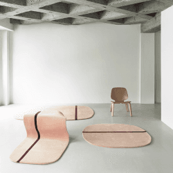 Image showing the Oona Rug, L140 x W140cm, Rose product.