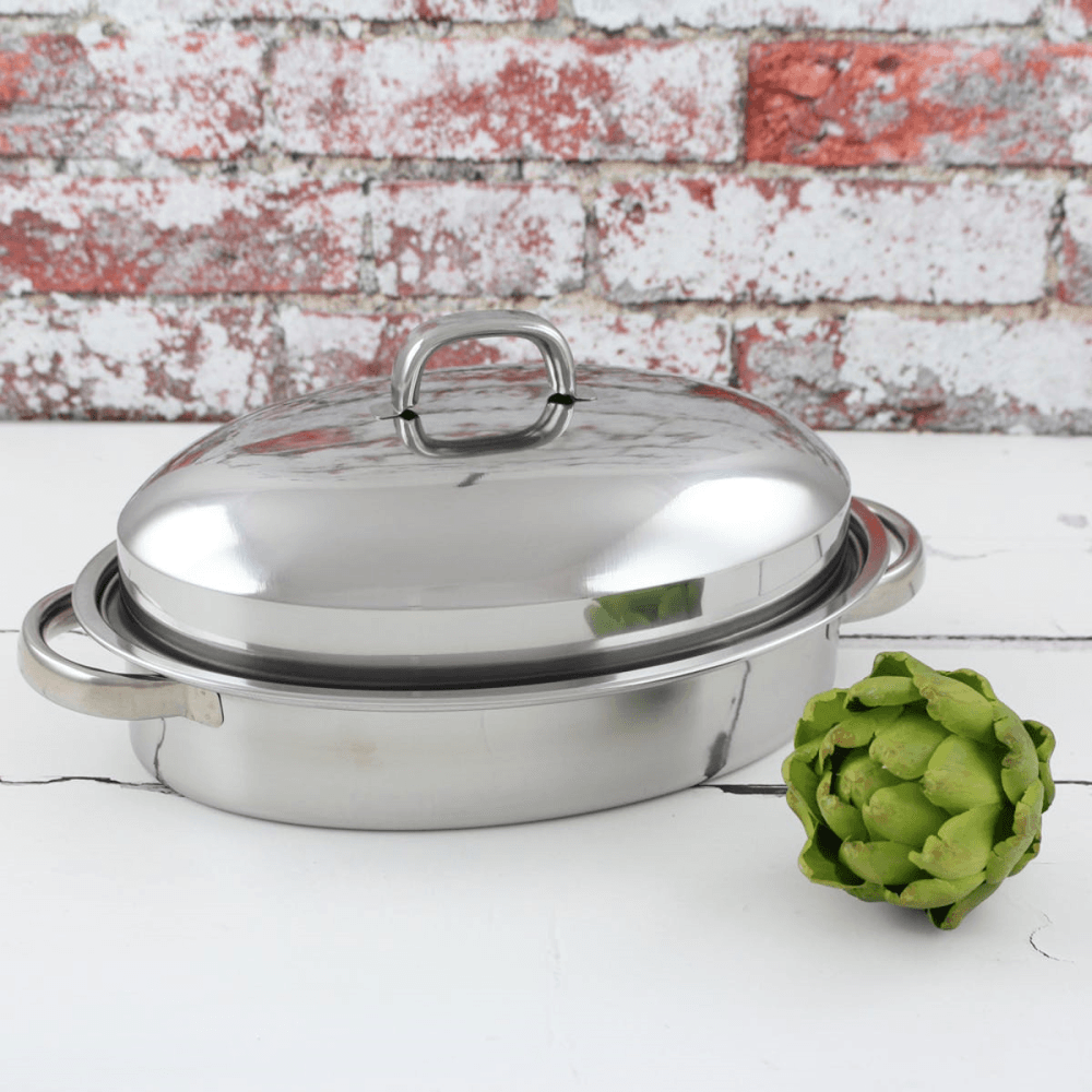 Speciality Cookware Roasting Pan with Rack, 28cm, Stainless Steel