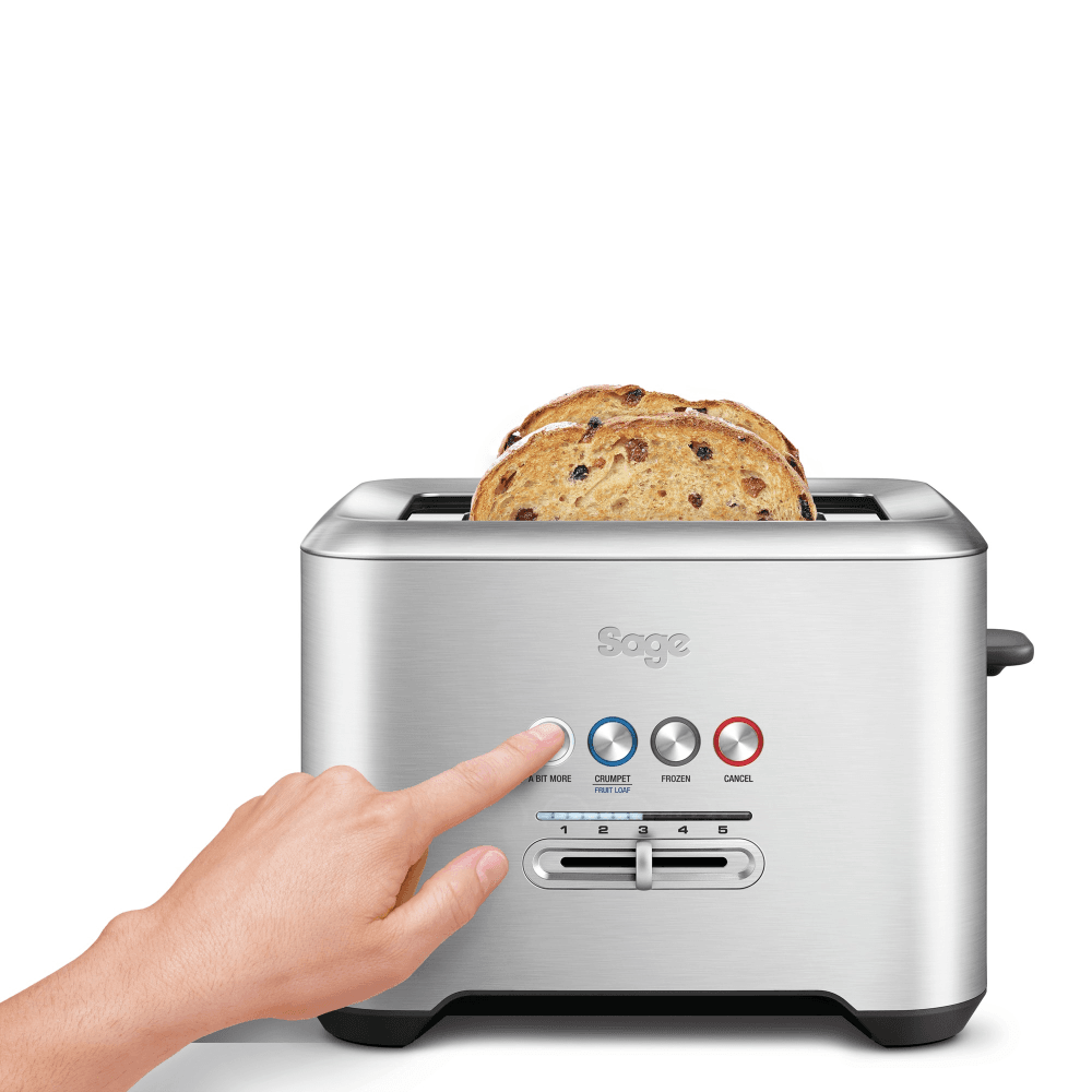 The Bit More 2 slice toaster, stainless steel