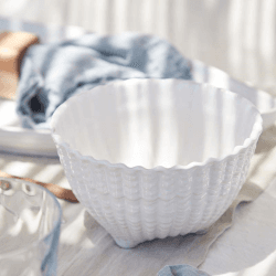 Image showing the Aparte Set of 6 Footed Cereal Bowls, D14cm, white product.
