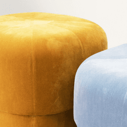 Image showing the Circus Small pouf, L46 x H40 x D46cm, Yellow product.