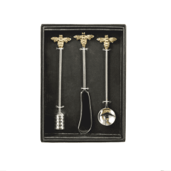 Image showing the Bee Breakfast Set, Silver product.
