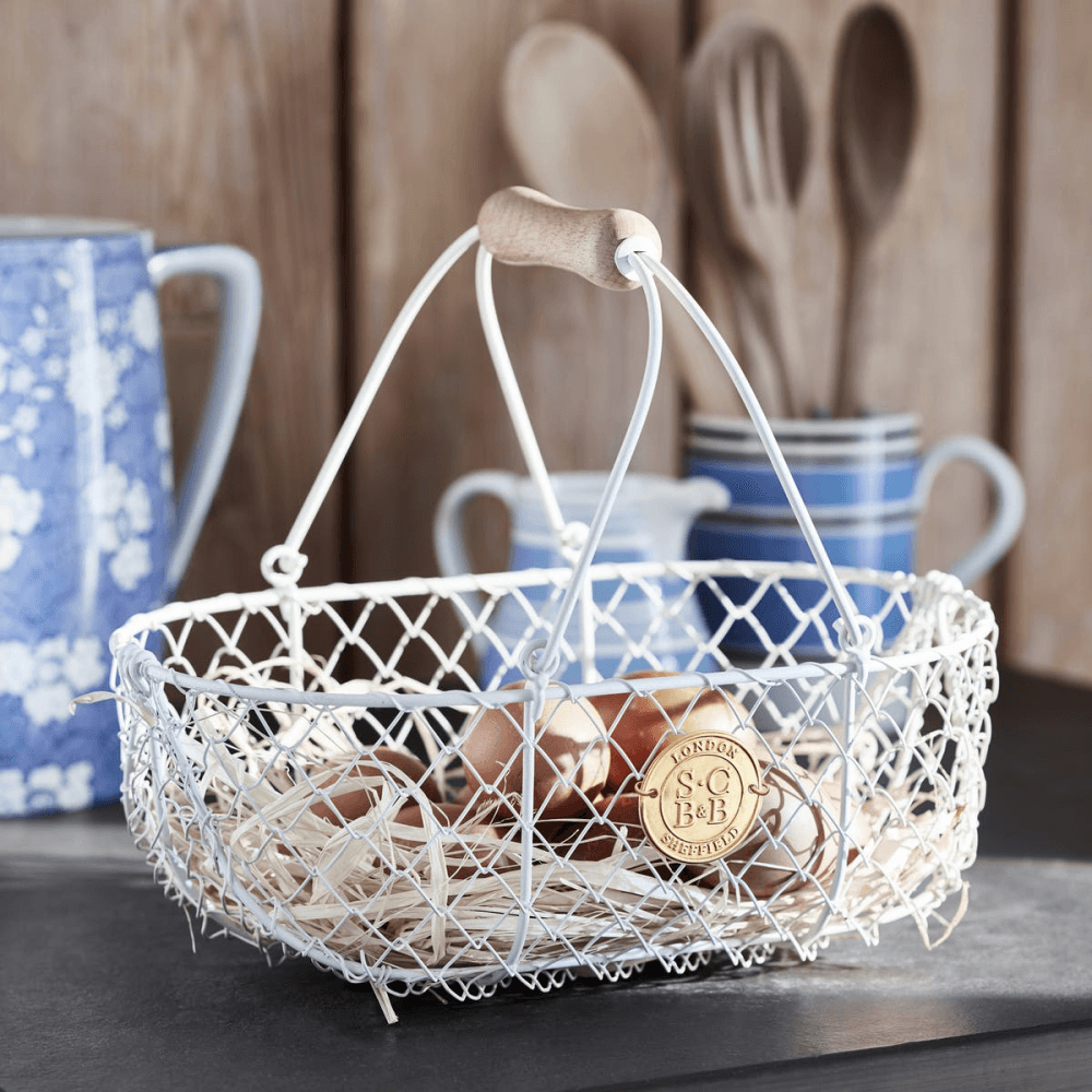 Harvest Basket, H21 x W18cm, Cream/Brown