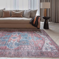 Image showing the Kaya Traditional Classic Shiva Rug, 120 x 170cm, Red, Blue, Multi product.
