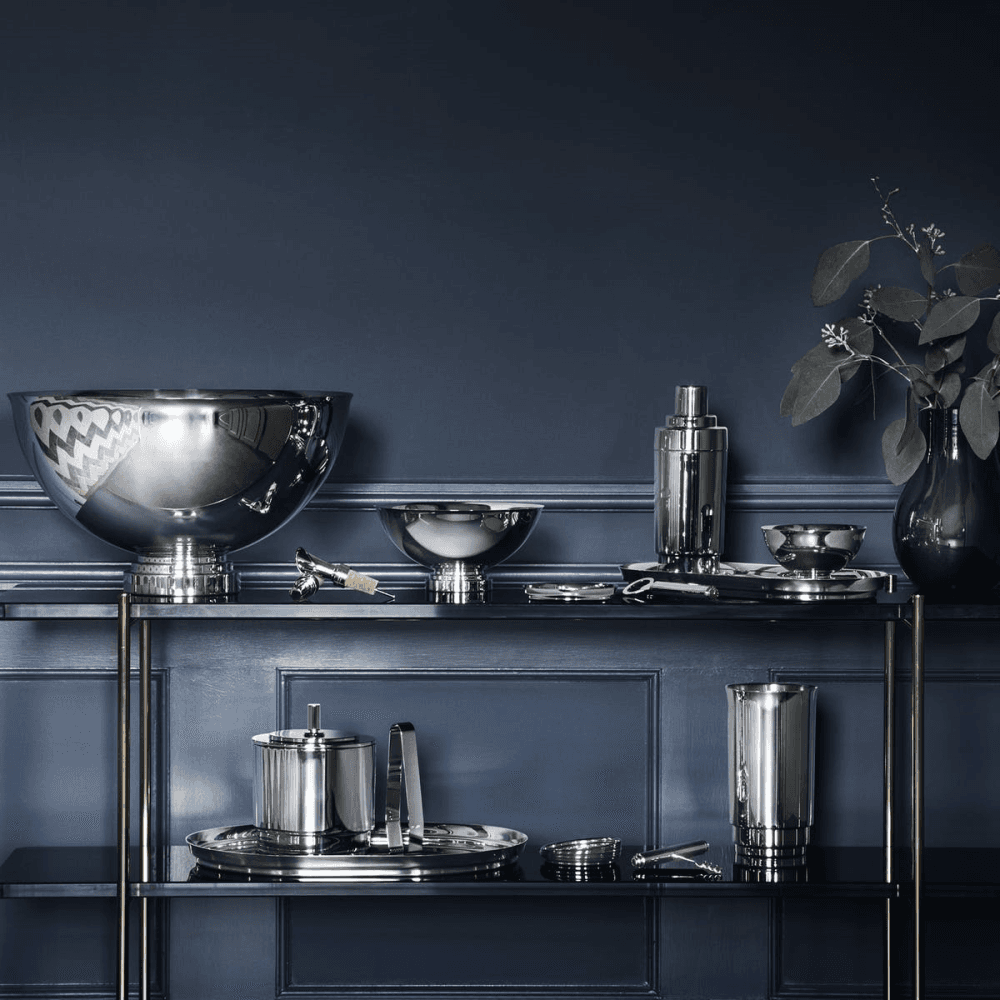 Manhattan Ice bucket and tong set, Stainless Steel