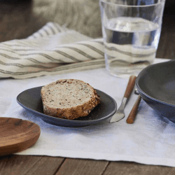 Image showing the Livia Set of 6 Oval Plates, D16cm, Matte Black product.
