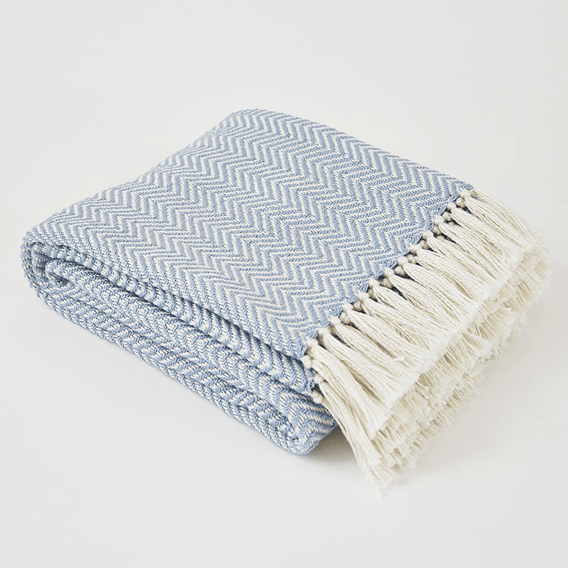 Herringbone Blanket, 250cm x 130cm, Lavender