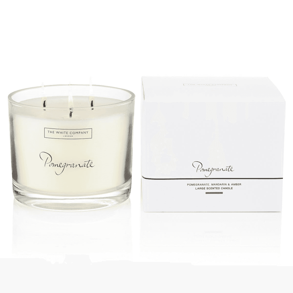 Pomegranate Large 3 wick candle, H9.5 x W14 x L14cm