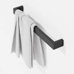 Image showing the Slimline Sinlge Towel Rail, L60cm, Dark Oak product.