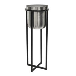 Image showing the Calla Planter Stand, D29cm, Black/Pewter product.