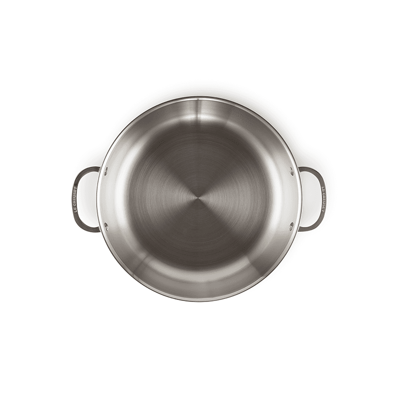 Signature Uncoated Shallow casserole with lid, 30cm, Stainless Steel
