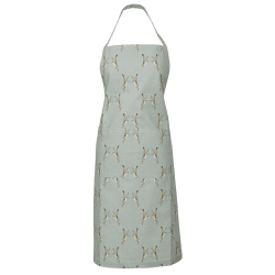 Image showing the Boxing Hares Apron, Duck Egg Grey product.