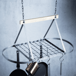 Image showing the Industrial Kitchen Ceiling mounted pot rack, 81 x 40 x 33cm product.