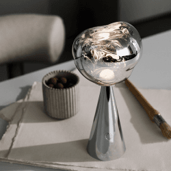 Image showing the Melt Portable Lamp, H28.5cm, Silver product.