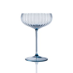 Image showing the Lyon Set of 2 Champagne Saucers, 210ml, Blue Smoke product.