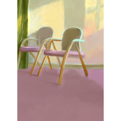 Image showing the Waiting Room Art Print, 50 x 70cm product.