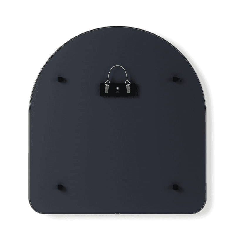Hubba Arched Mirror, 87 x 92cm, Titanium