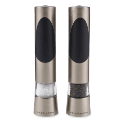 Image showing the Richmond Electric Salt & Pepper Mill Set, 21cm, Brushed Metal product.