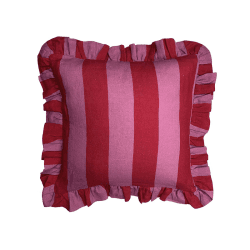 Image showing the Wide Stripe Cushion Cover, 45 x 45cm, Cerise/Fuchsia product.