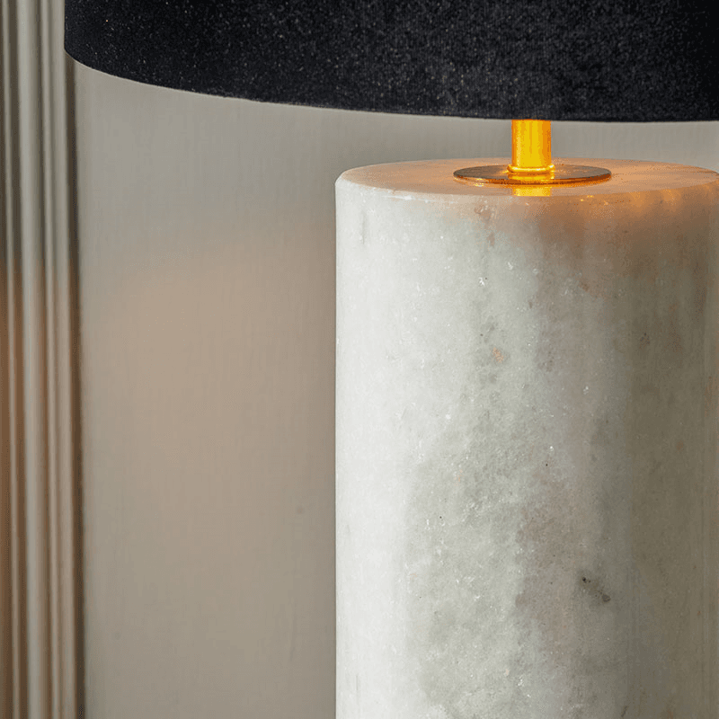 Kiorini Table Lamp Base, H35cm, White Marble