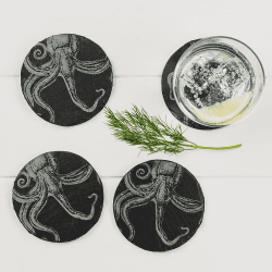 Image showing the Octopus Set of 4 coasters, Dia11cm product.