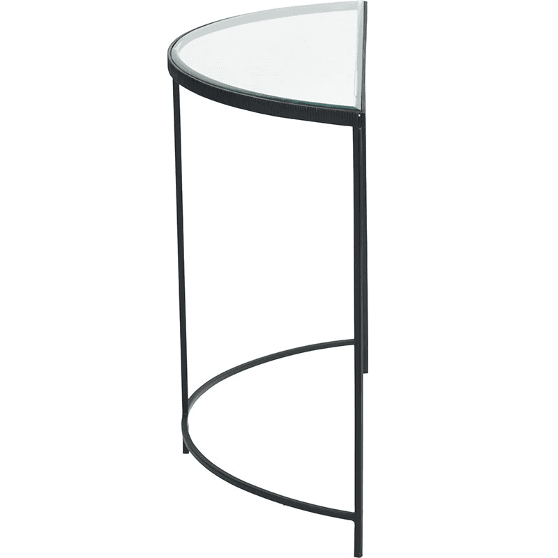 Marazzi Half Moon Console Table, Black