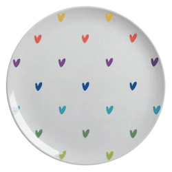 Image showing the Hearts Melamine, Dinner Plae product.