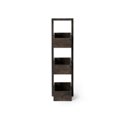 Image showing the Mezza 3 tier caddy, H84 x W22 x D26cm, Dark Brown product.
