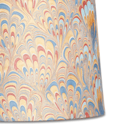 Image showing the Tall Tapered Paper Shade Handmade Marbled, 20cm, Golden Piave product.