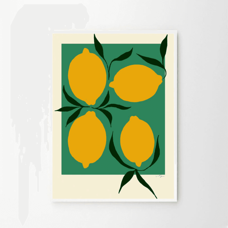 Anna Mörner Green Lemon, 50x70, Green