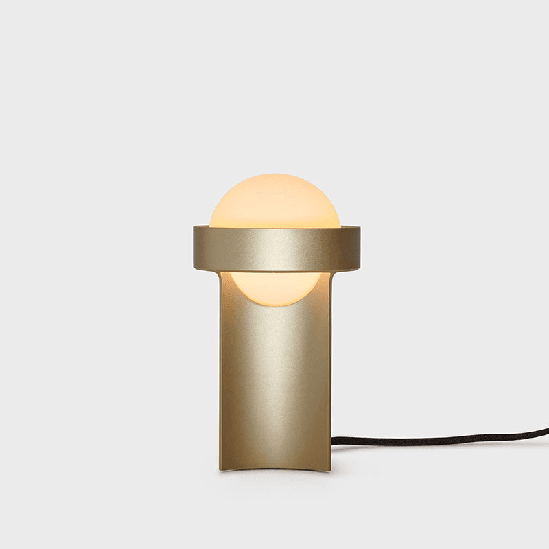 Small Loop Table Lamp with Sphere III, Gold