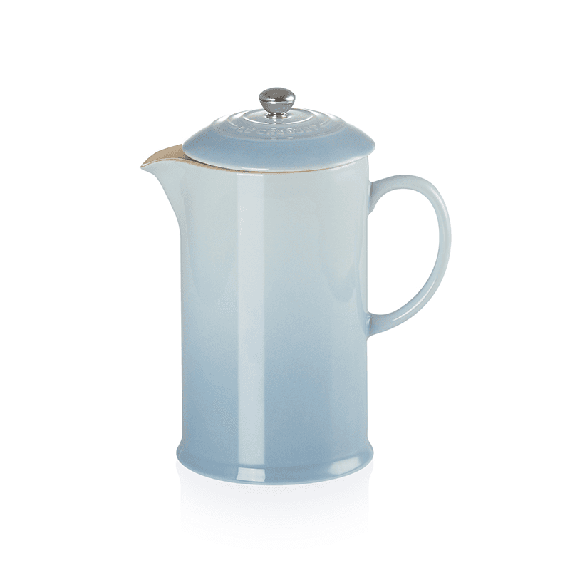 Stoneware Cafetiere, 1 litre, Coastal Blue