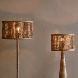 Image showing the Neela Mango Wood Lampshade, 30cm, Natural product.