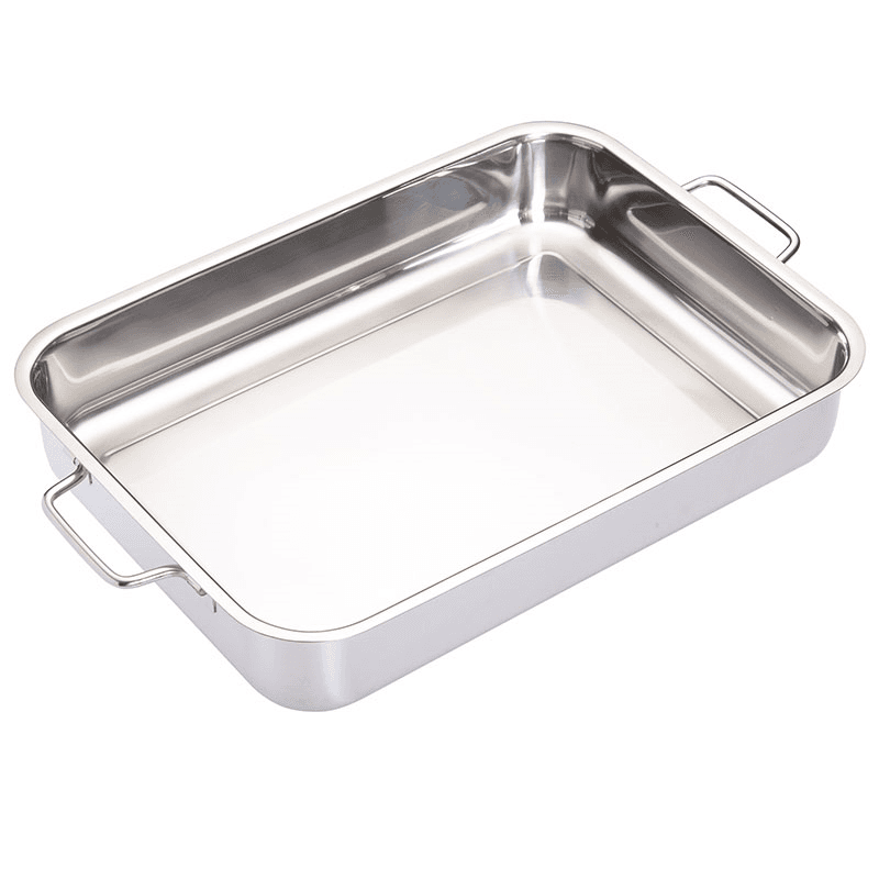 Deep roasting pan, 37 x 27cm, Stainless Steel