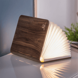 Image showing the Large smart book light, L21.5 x W17 x H2.5cm, Walnut product.