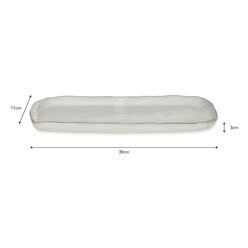 Ithaca Serving Tray, White