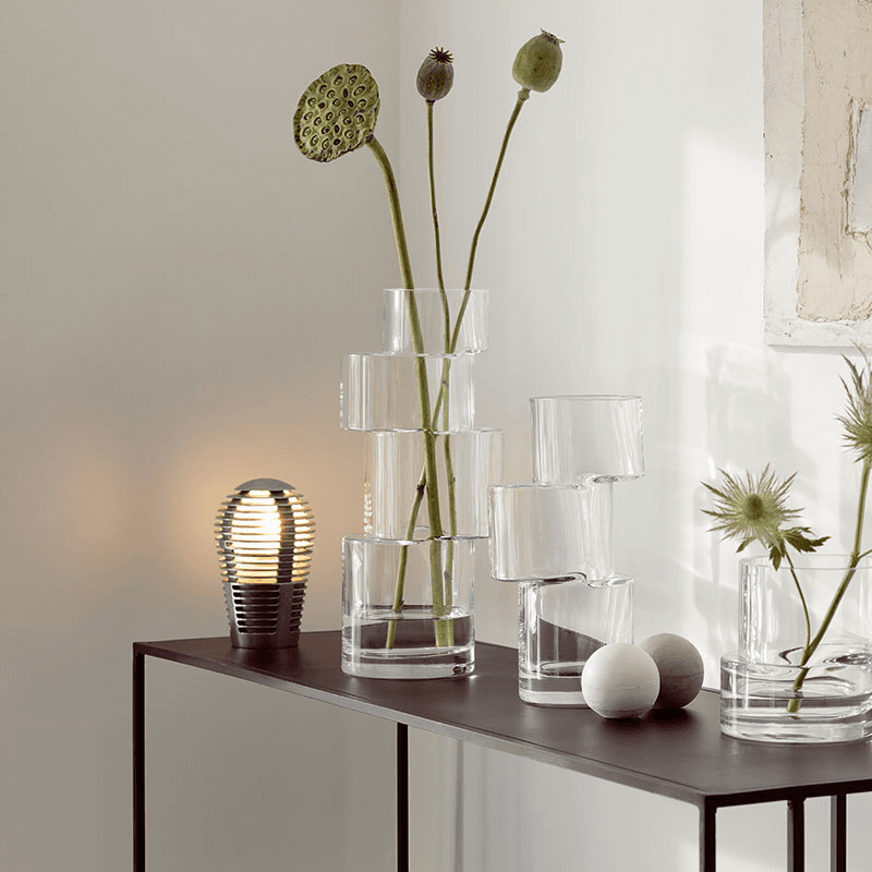 Tier Vase, H35cm, Clear