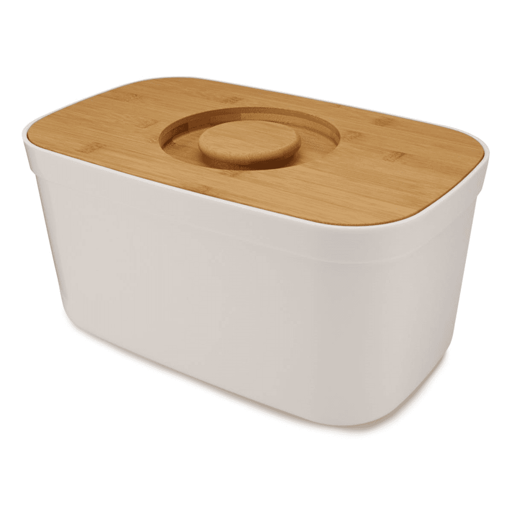 Bread bin, White
