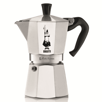 Image showing the Moka Express Aluminium stovetop coffee maker, 6 cup, Silver product.