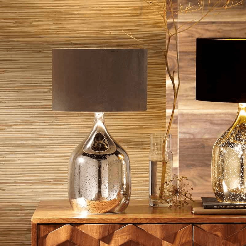 Stellar Table Lamp, H37cm, Mercurial Glass