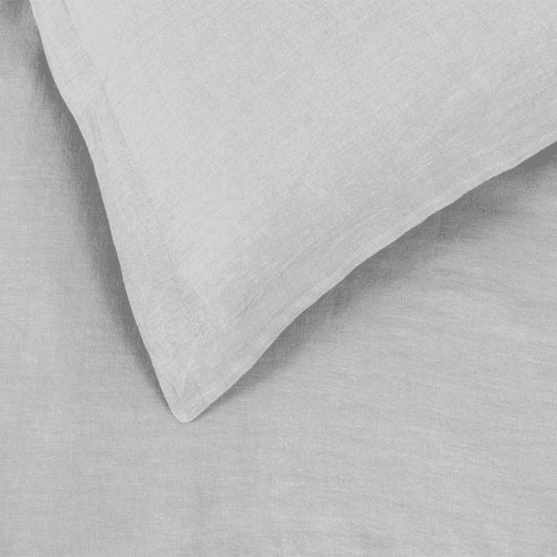 Washed Linen Linen Super King Duvet Cover, Grey