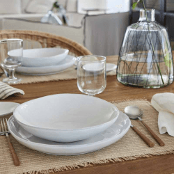 Image showing the Livia Set of 6 Pasta Bowls, D23cm, Gloss White product.