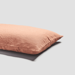 Image showing the Super King Pillowcase Pair, Burnout Orange, Burnt Orange product.