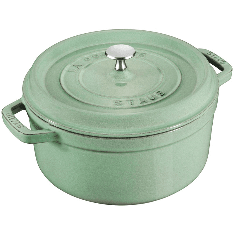 Cocotte Round Cast Iron, 26cm, Sage